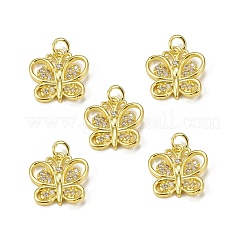 Adornos de latón micropavé de circonia cúbica&nbsp;KK-E068-VB284