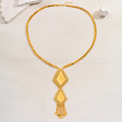 Eleganti collane con ciondolo in ottone con nappa geometrica per accessori da festa per le donne&nbsp;LR5784-3