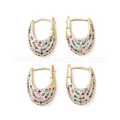 Orecchini a cerchio colorati con zirconi&nbsp;EJEW-M216-02G