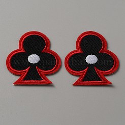 Gestickte Aufnäher aus Polyestergewebe mit Spielkartenmotiven&nbsp;PATC-WH0001-106C