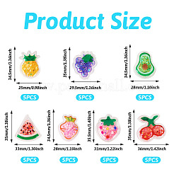 35 Stück 7 Stile PVC-Kunststoff-Cabochons&nbsp;KY-TA0001-43