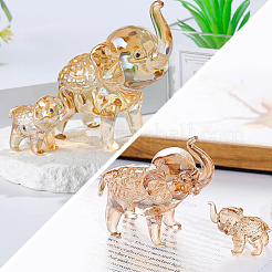 2 stücke 2 arten natürliche quarz kristall elefanten ornamente&nbsp;DJEW-ME0001-06