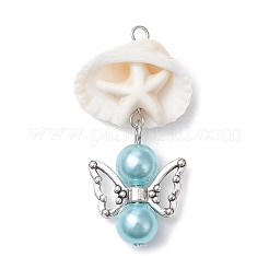 12 pendentif coquillage&nbsp;PALLOY-JF03695-01