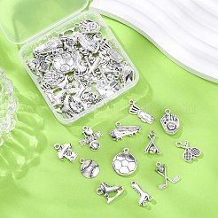 48 pièces 12 styles pendentifs en alliage de style tibétain&nbsp;TIBE-FP0001-15