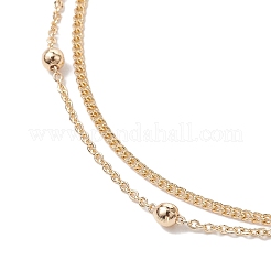Cavigliere a catena in ottone a doppio strato&nbsp;AJEW-AN00604