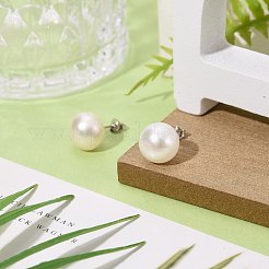 Regali di san valentino per lei 925 orecchini a bottone a sfera in argento sterling&nbsp;EJEW-D029-10mm-2