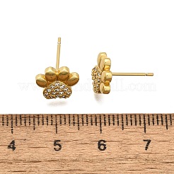 Ohrstecker mit klarem Zirkonia-Hundekrallenmuster&nbsp;EJEW-C035-02G