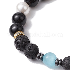 Bracciali di perline tratto gemme naturali e sintetiche&nbsp;BJEW-JB11001