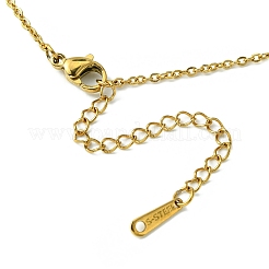 Collier pendentif fleur de vie en verre avec chaînes en acier inoxydable 304 pour femme&nbsp;NJEW-JN04433