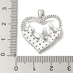 Porte micro ouvrent pendentifs zircone cubique en laiton de placage&nbsp;KK-F869-16P