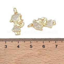 Pendentifs en laiton zircon cubique transparent&nbsp;CU-CBA9AFC-01G-25