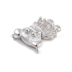 Ciondoli in ottone con pavé di zirconi chiari&nbsp;KK-Z061-18P-02
