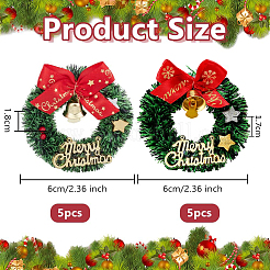 10 ghirlanda natalizia in plastica in 2 stili&nbsp;AJEW-OC0014-73
