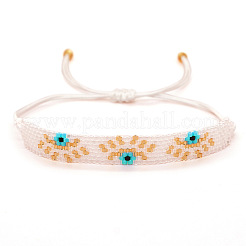 Pulseras de cuentas trenzadas con cuentas de vidrio bohemio&nbsp;KU5557-1