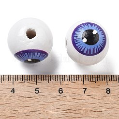 Perles européennes en bois de schima imprimées&nbsp;WOOD-G023-01B