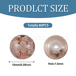 80 pz perline di lampwork trasparenti fatte a mano&nbsp;FIND-TAD0001-04F