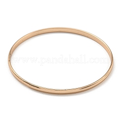 Juego de brazaletes de anillo plano liso de acero inoxidable 202 con revestimiento al vacío de PVD de 7 colores&nbsp;BJEW-M317-14B