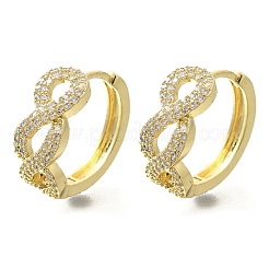 Boucles d'oreilles en laiton avec zircone cubique transparente&nbsp;EJEW-M047-25G