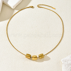 Eleganti collane con pendente a colonna in acciaio inossidabile per donna&nbsp;KE1344