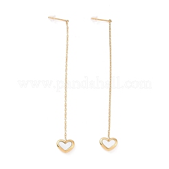 Boucles d'oreilles à tige en acier inoxydable 304 plaqué sous vide PVD pour femmes&nbsp;STAS-D188-08G