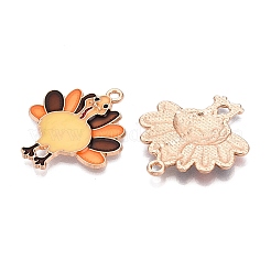 Pendentifs en émail d'alliage de thème de jour de thanksgiving&nbsp;ENAM-T020-52A-01