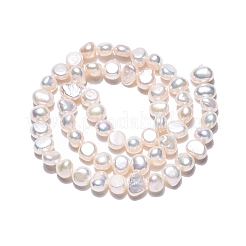 Fili di perle di perle d'acqua dolce coltivate naturali&nbsp;PEAR-N014-06F