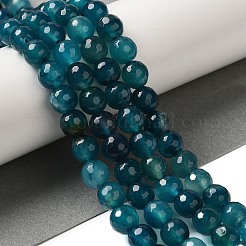Brins de perles d'agate naturelle teintes et chauffées&nbsp;G-P539-D01-08