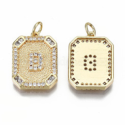Messing micro pave klare zirkonia anhänger&nbsp;KK-S356-234B-G-NF