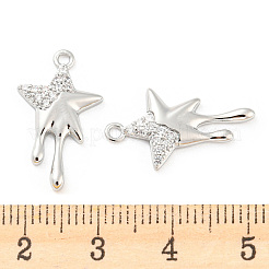 Ottone micro spianare pendenti zirconi&nbsp;KK-E090-33P