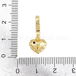 Messing micro pave klare zirkonia anhänger&nbsp;KK-H268-07G-02