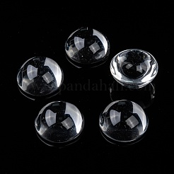 Transparent halbrund Glas Cabochons&nbsp;X-GGLA-R027-25mm