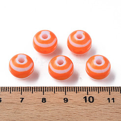 Cuentas acrílicas a rayas opacas&nbsp;MACR-S373-27A-04