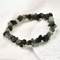 Bracelets extensibles en perles de quartz rutile naturel pour hommes et femmes&nbsp;BJEW-C105-01A
