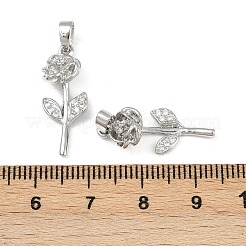 Colgante micropavé cubic zirconia de latón&nbsp;KK-F908-22P