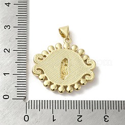 Muschelanhänger aus Messing mit Pavé-Fassung&nbsp;KK-I708-16Q-G