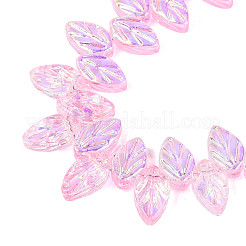 Chapelets de perles en verre transparent électrolytique&nbsp;EGLA-N056-03A-05