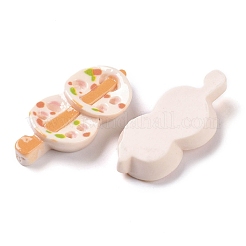 Cabujones decodificados de comida de imitación de resina opaca&nbsp;CRES-O002-02D