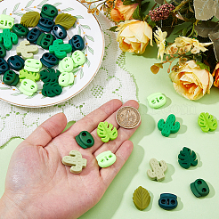 18 pièces 6 styles de perles de silicone&nbsp;SIL-HS0001-08