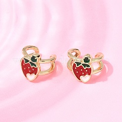 Boucles d'oreilles en laiton&nbsp;EJEW-C186-02B-G