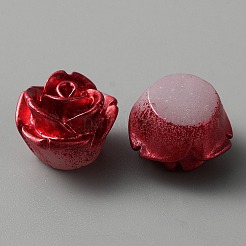 Cabochons en résine nacrée opaque&nbsp;RESI-WH0034-18A-02
