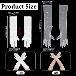 2 par de guantes de poliéster de 2 estilos&nbsp;AJEW-WR0003-39
