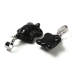 Natürlichen Obsidian Anhänger&nbsp;G-F758-A08-P