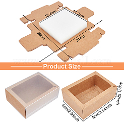 Scatola di carta kraft creativa pieghevole&nbsp;CON-WH0073-95