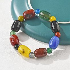 Bracelets à talons naturels en agate&nbsp;G-P570-01E