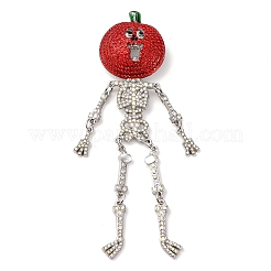 Halloween Totenkopf mit Kürbis Emaille Pins&nbsp;JEWB-B027-02