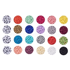 Bricolage 20 couleurs perles de rocaille en verre kits de bracelets extensibles pour la journée des enfants&nbsp;DIY-YW0001-89