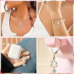 Pendentifs en alliage émail et perles acryliques&nbsp;PALLOY-YW00228-01