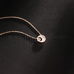 Collier étoile lune argent nacre blanche cz s925&nbsp;DQ8536