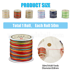 6 rouleau de cordon de nouage chinois en nylon teinté&nbsp;NWIR-FH0001-05