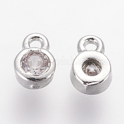 Messing Zirkonia Charme&nbsp;ZIRC-P068-01P